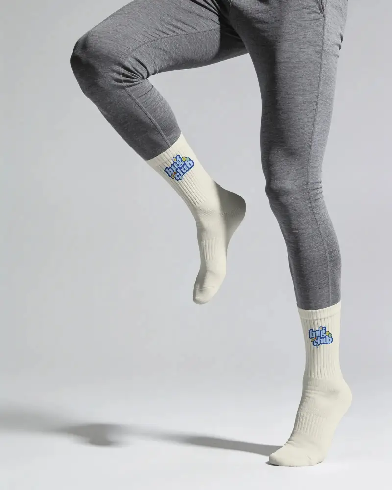 High Quality Comfortable Athletic Cotton Socks Mockup Perfect For Sports Training And Everyday Wear