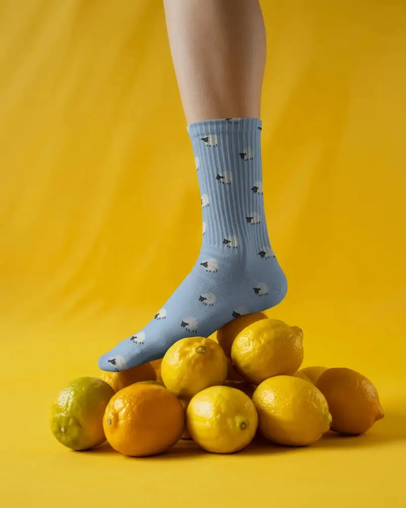 Premium Ribbed Socks Mockup For Daily Wear Featuring Ultimate Comfort And Durable Knit Construction