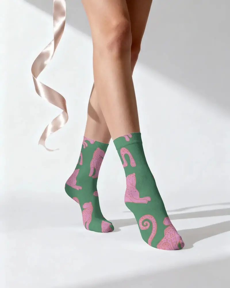 Classic Cotton Comfort Crew Socks Mockup For Daily Wear With Perfect Fit And Breathable Fabric