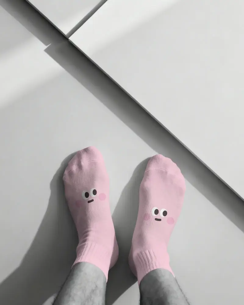 Stylish Athletic Ankle Socks Mockup Designed For Sports And Casual Comfort Durable And Flexible