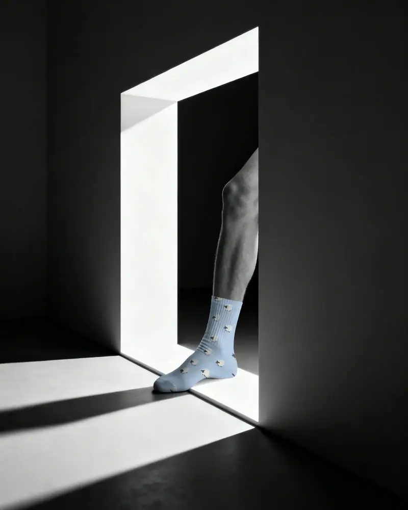 Comfortable Cotton Blend Mid Calf Socks Mockup For Daily Wear And Sport Activities Fashionable