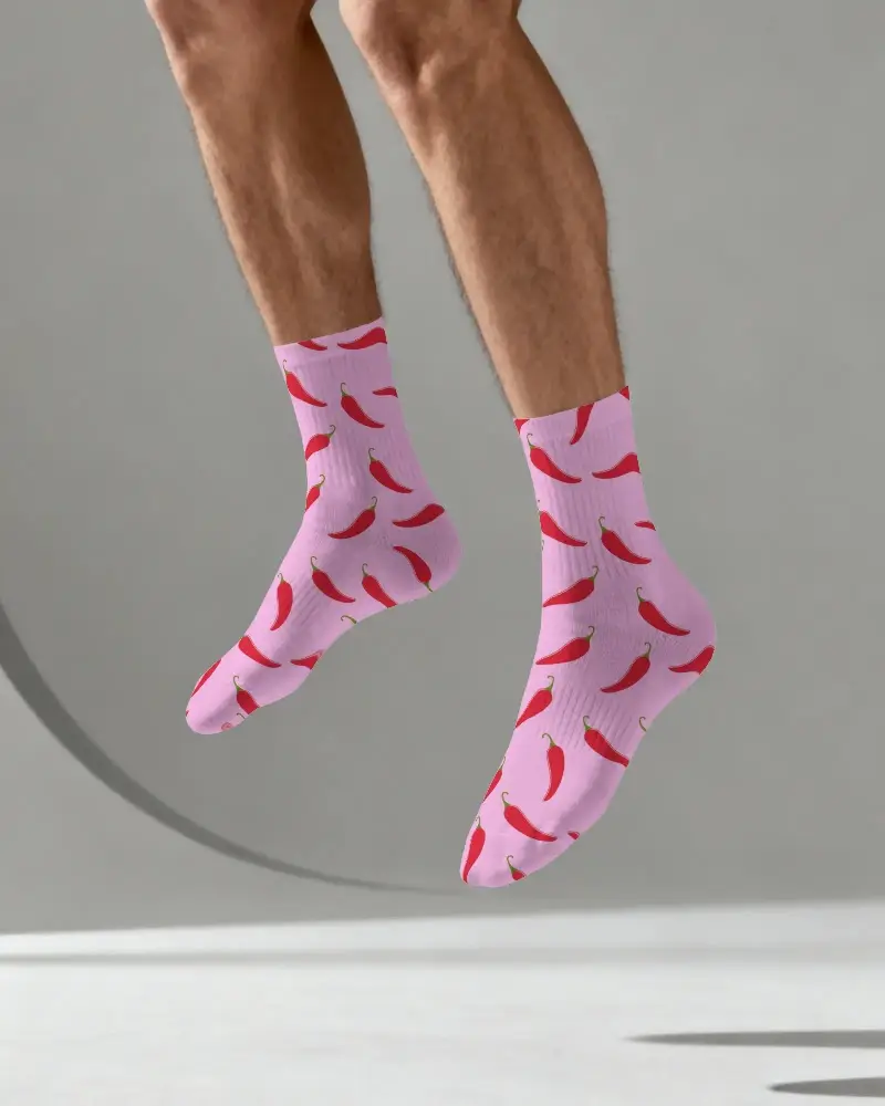 High Quality Fabric Men Sock Mockup Design Perfect For Running Hiking Sports And Daily Use