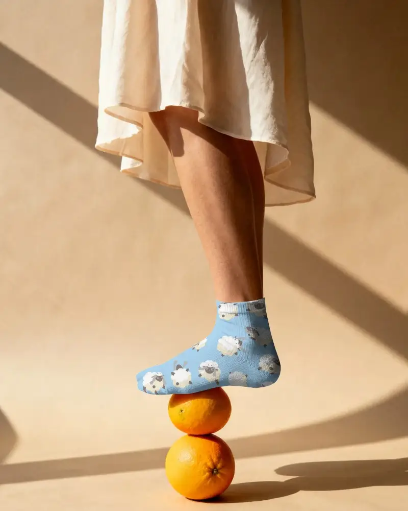 Stylish Anatomical Ankle Socks Mockup Designed For Active Lifestyles And All Day Comfort Wear