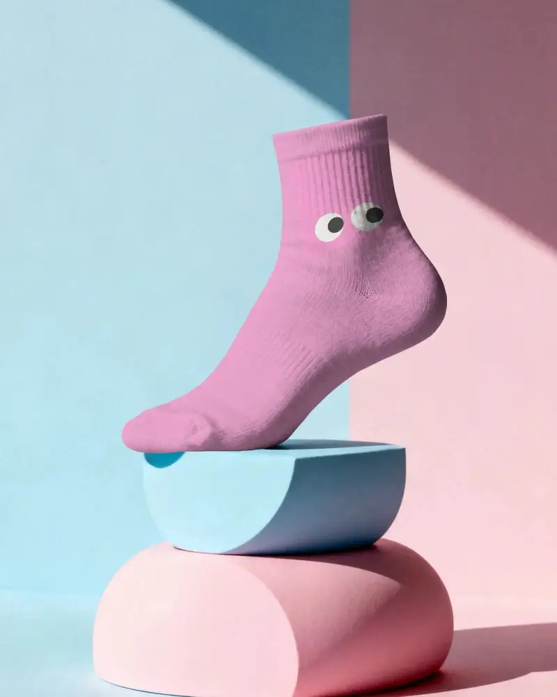 Trendy Stylish Ribbed Crew Socks For Casual Daily Use Versatile Footwear Accessory