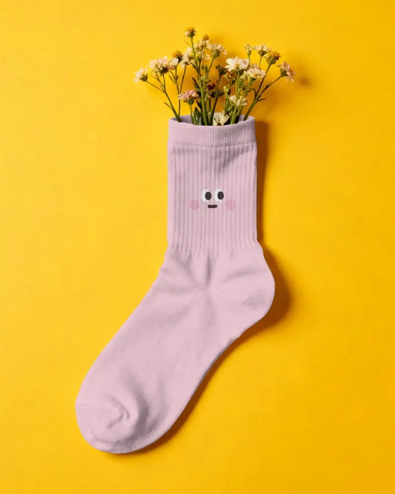 Premium Quality Cotton Blend Socks Mockup With Optimal Fit And Durability For Everyday Use