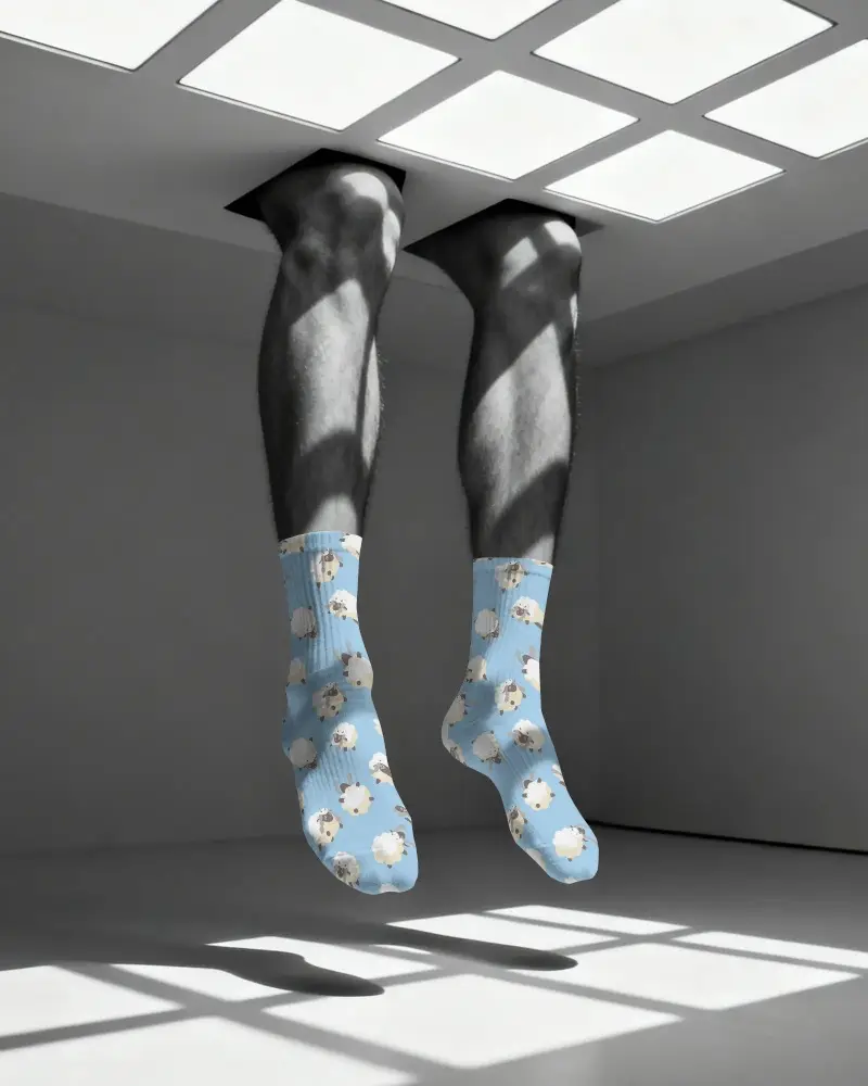 Durable Breathable Knit Socks Mockup Offering Supreme Foot Support And All Day Comfort Fit