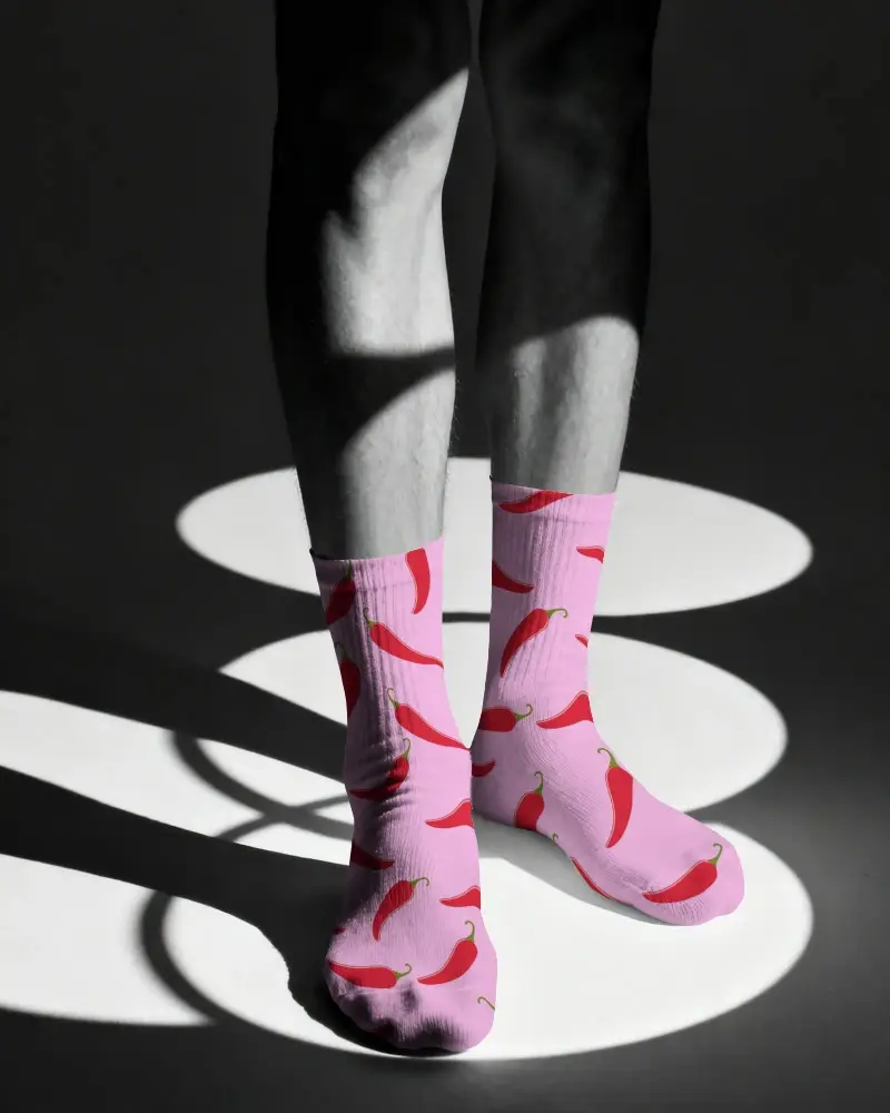 Breathable Soft Mid Length Socks Mockup Ideal For Sports Casual And Office Wear With Durable Fabric