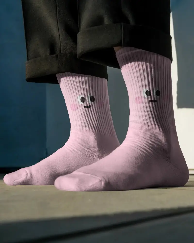 Breathable Knit Socks Mockup Designed For All Day Comfort And Ultimate Foot Support And Fitness