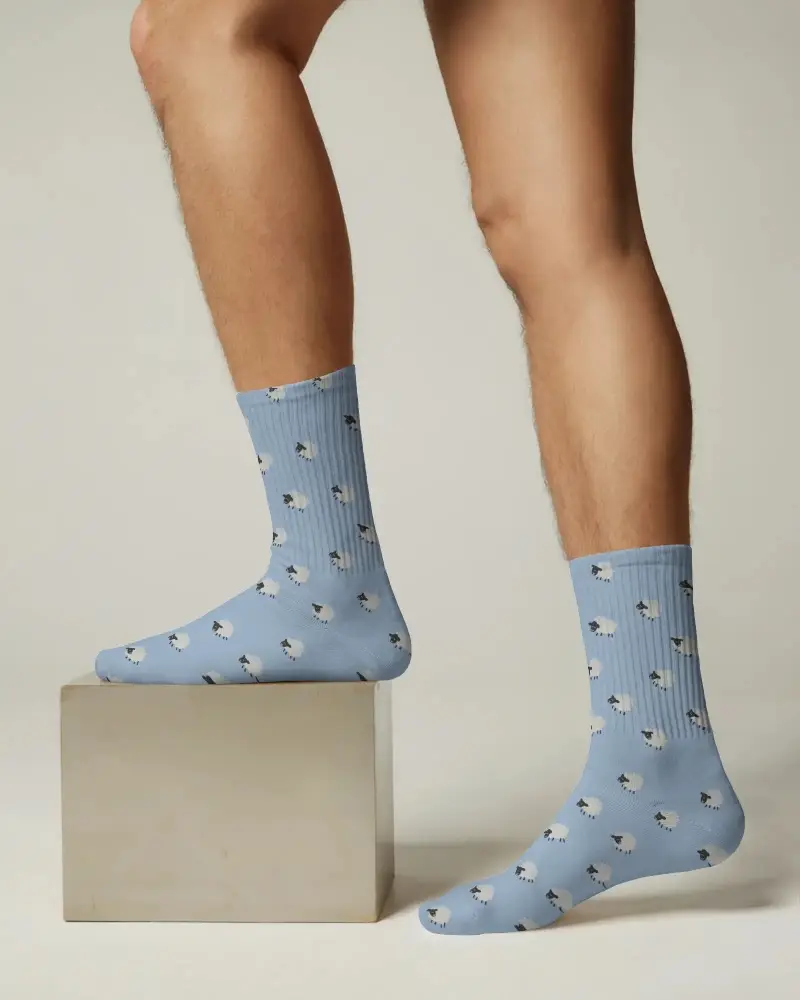 Breathable Mid Calf Athletic Socks Mockup Offering Support And Style For Active Lifestyle Needs