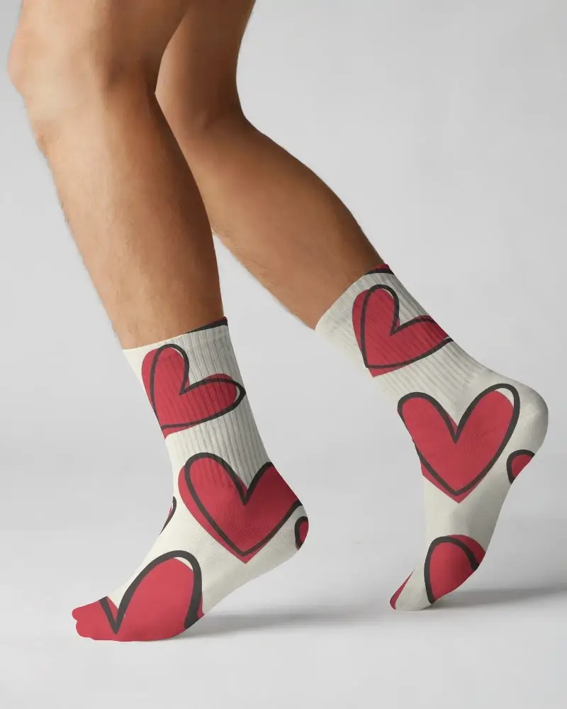 High Quality Ribbed Mid Calf Socks Mockup For Men Everyday Wear Enhanced Comfort And Fit