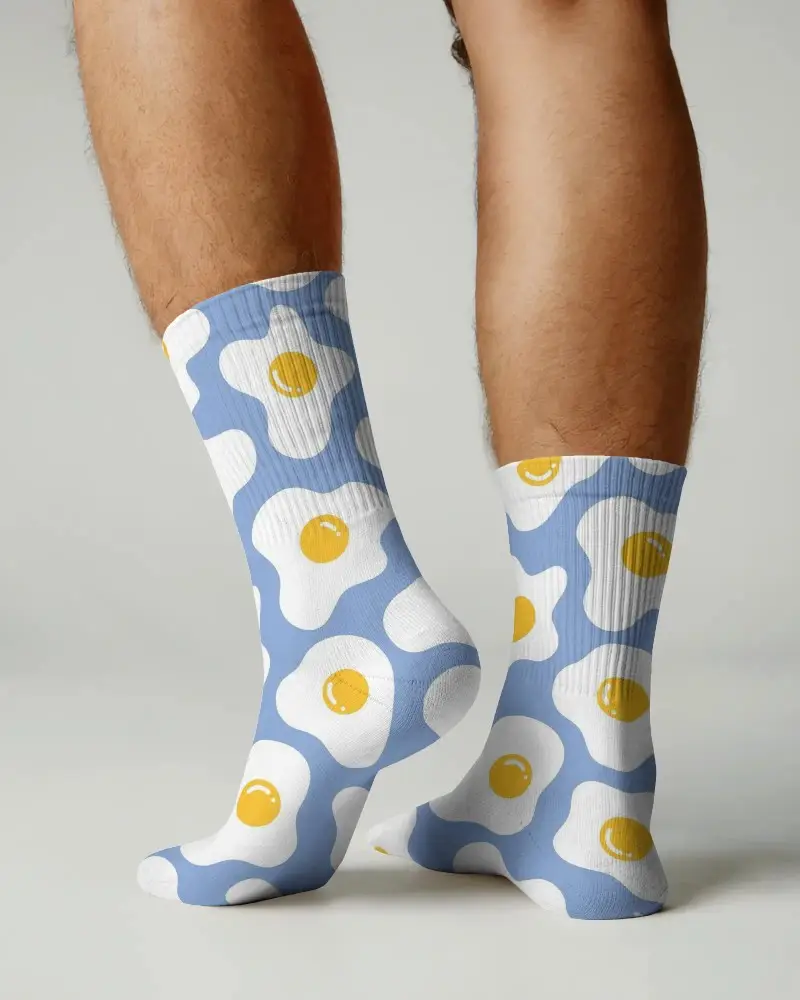 Breathable Stretchy Mid Length Socks Mockup Designed For All Day Comfort And Durable Performance