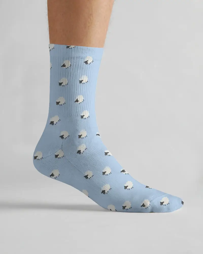 Breathable Sporty Comfortable Knit Cuff Socks Mockup For Active Lifestyle And Casual Outfits