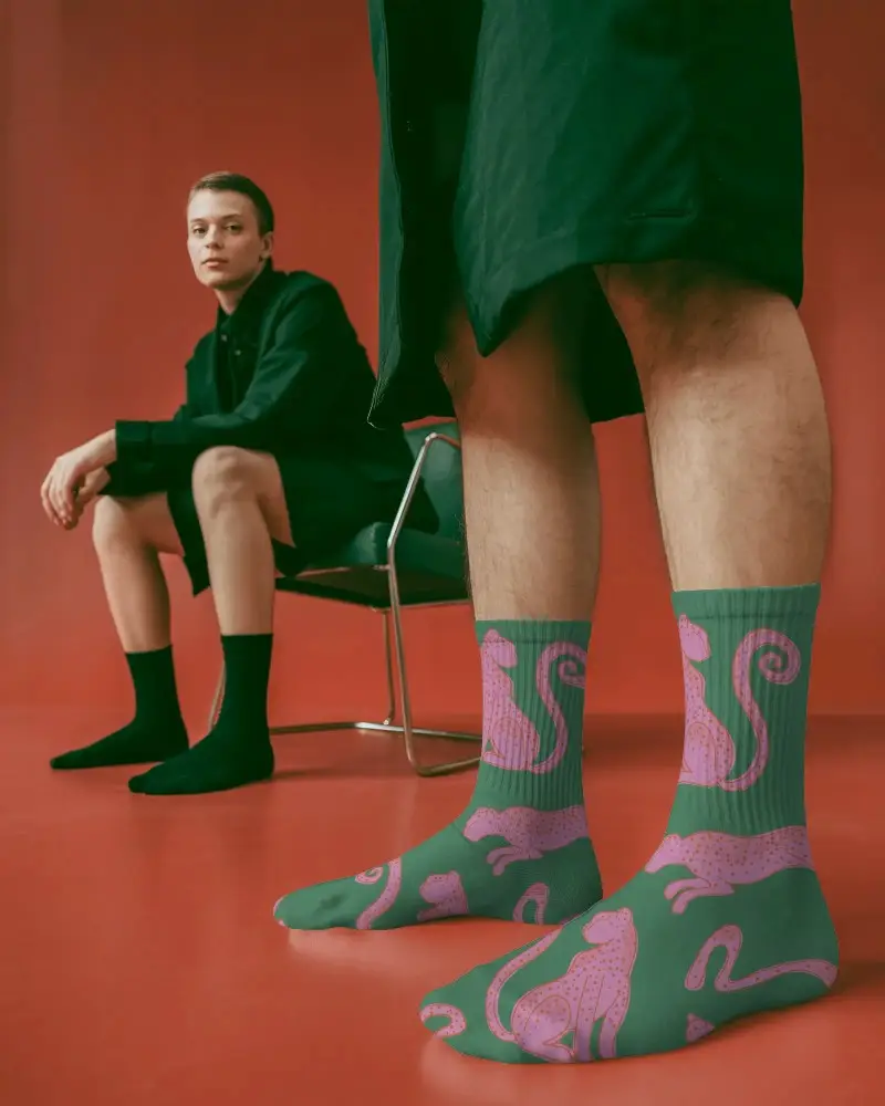 Premium Quality Rib Knit Socks Mockup Designer Footwear Accessories For All Seasons Use