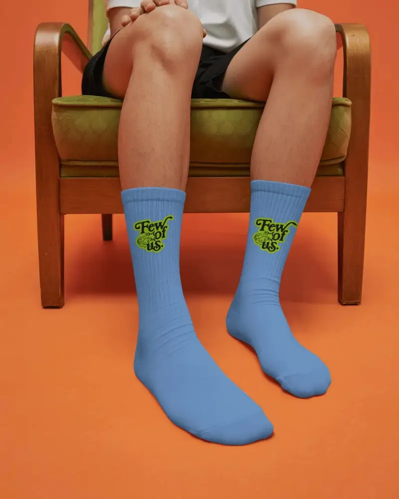 Comfortable Ribbed Crew Socks Mockup For Men Everyday Wear High Quality Fabric Durable And Soft