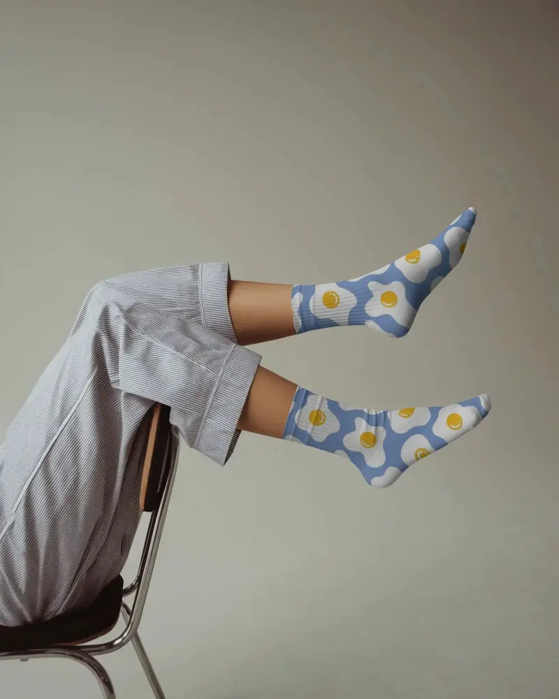 Comfortable Ribbed Cotton Socks Mockup For Everyday Wear And Casual Style Enhancement