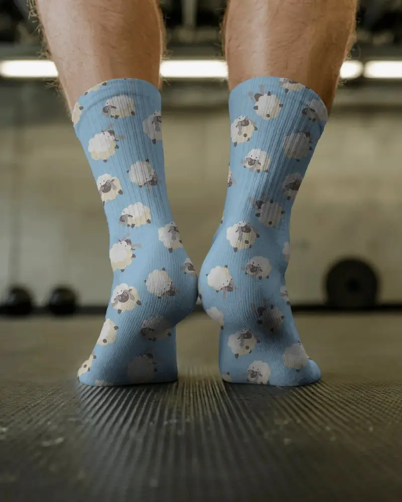 Comfortable Athletic Cushioned Socks Mockup For Men Durable Breathable Performance Footwear