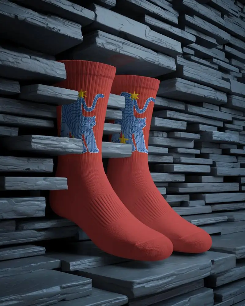 Premium Quality Ribbed Cotton Socks Mockup Perfect For Daily Wear Comfort And Durability Assured