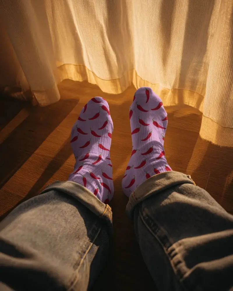 Cozy Casual Socks Mockup For Men Comfortable Daily Wear Perfect For Indoor And Outdoor Activities