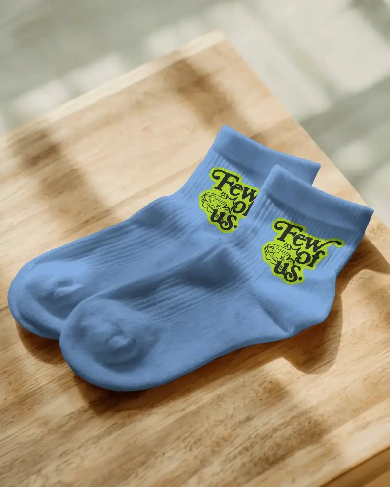 Comfortable Cotton Crew Socks Mockup For Daily Wear Breathable Soft Texture