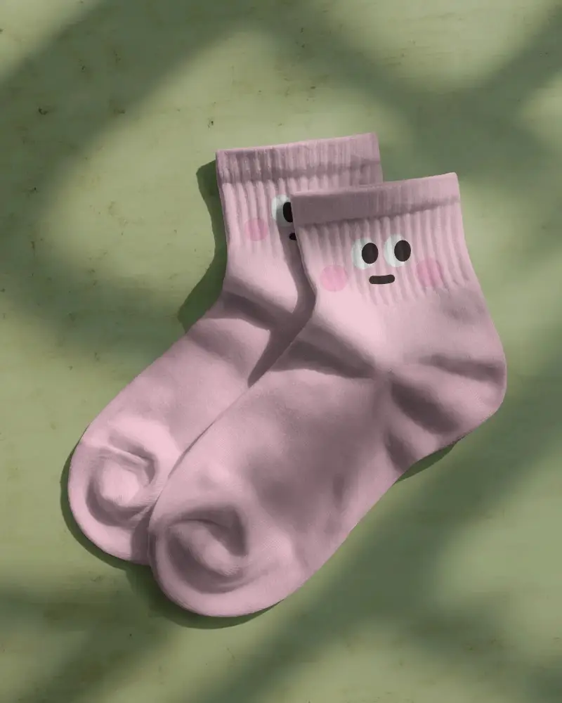 Comfortable Casual Socks Mockup For Custom Printing And Fabric Design Presentation Online Shop