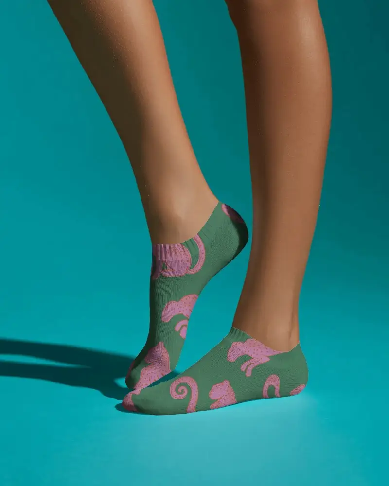 Ankle Length Breathable Comfortable Socks Mockup For Daily Wear And Sporty Style Apparel Accessory