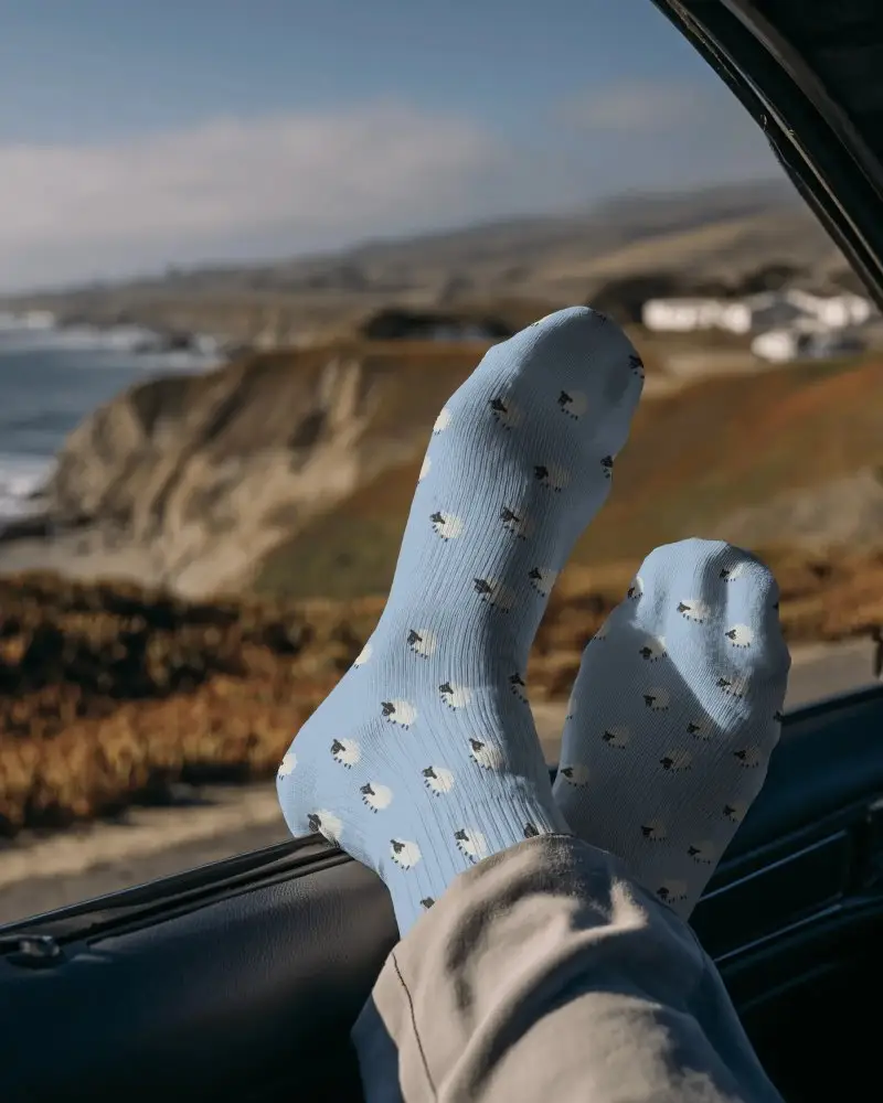 Cozy Comfortable Socks Mockup Perfect For Relaxing At Home Or Outdoor Adventures In Any Season