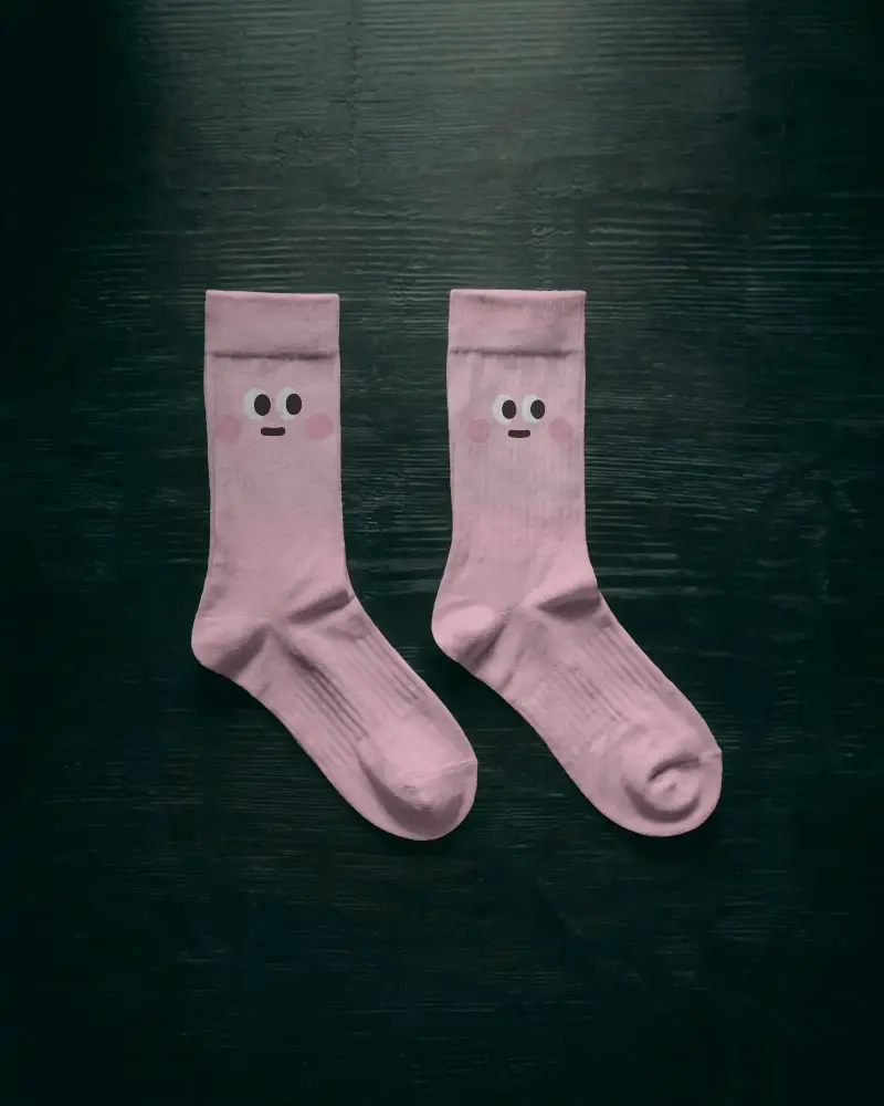 High Quality Cotton Comfortable Ribbed Socks Mockup For Daily Wear And Casual Use Footwear Accessory