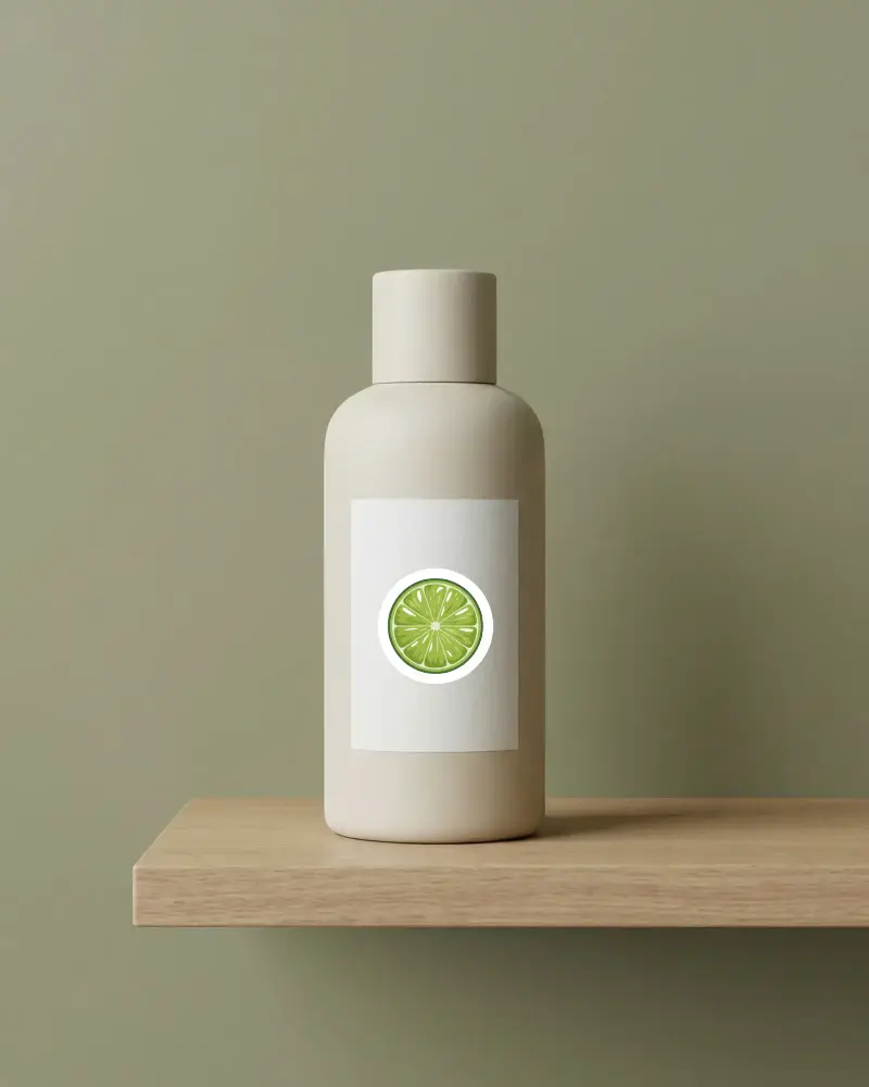Sleek Minimalist Bottle Sticker Mockup For Branding And Packaging Design Presentations