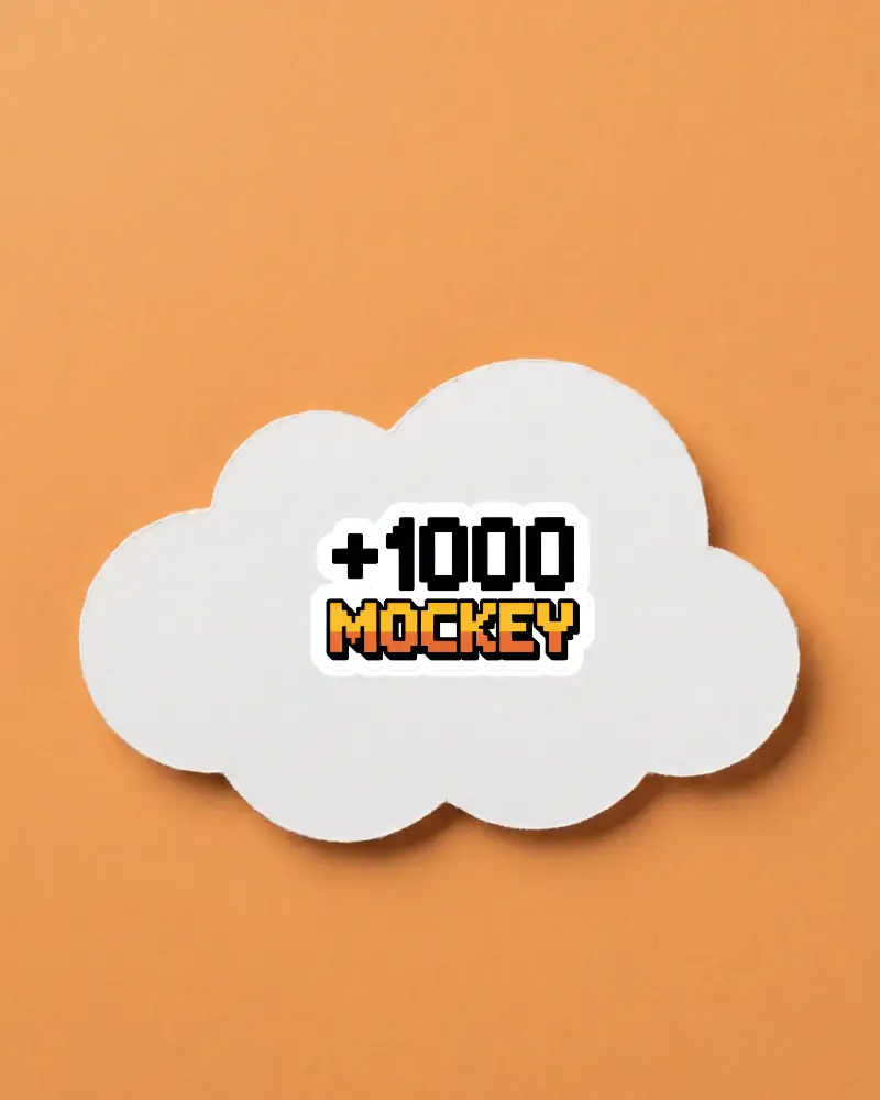 Cloud Shaped Sticker Mockup For Custom Designs And Personalized Label Application