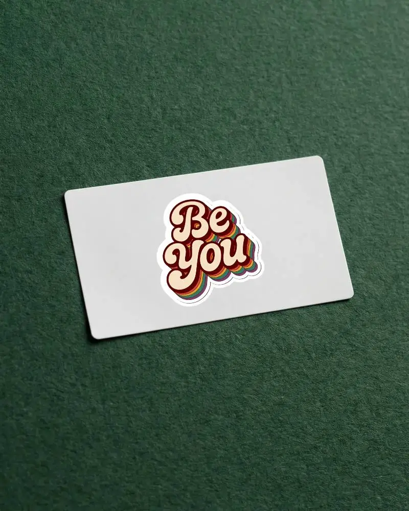 Single Plain Sticker Mockup On Textured Surface For Personalized Branding And Creative Showcase