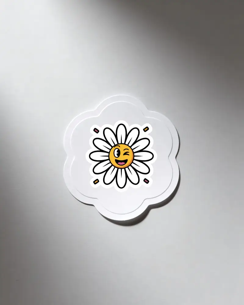 Flower Shaped Sticker Mockup For Vibrant Custom Designs And Creativity Showcase