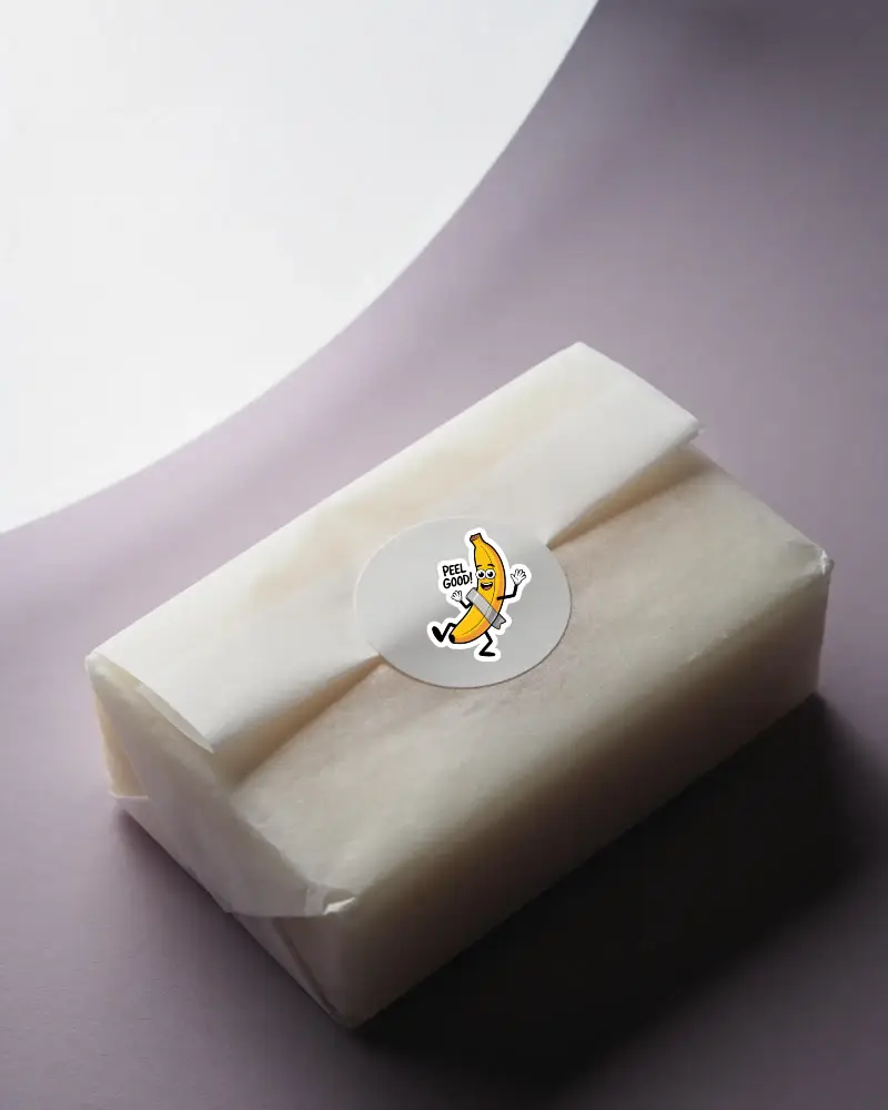 Minimalistic Rectangle Soap Packaging With Round Sticker Mockup For Brand Customization