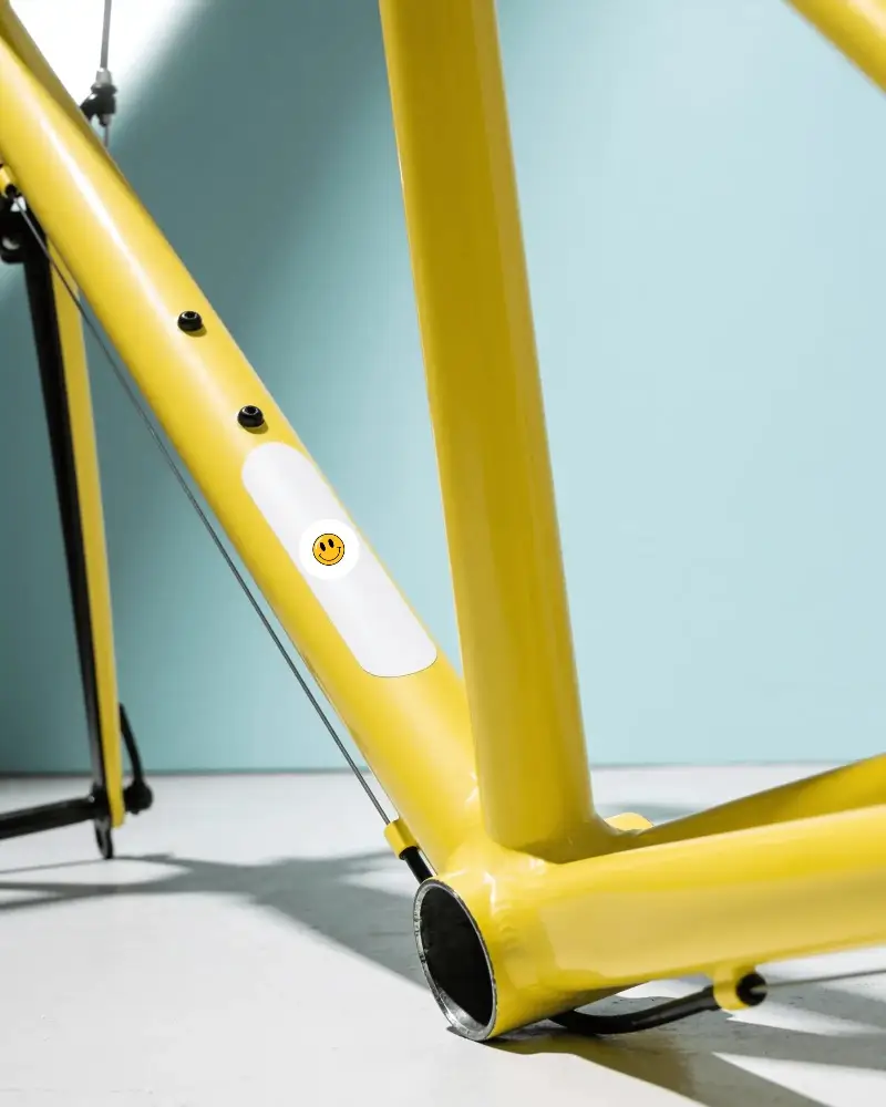Custom Bike Frame Sticker Mockup For Branding And Personalized Bicycle Designs Presentation