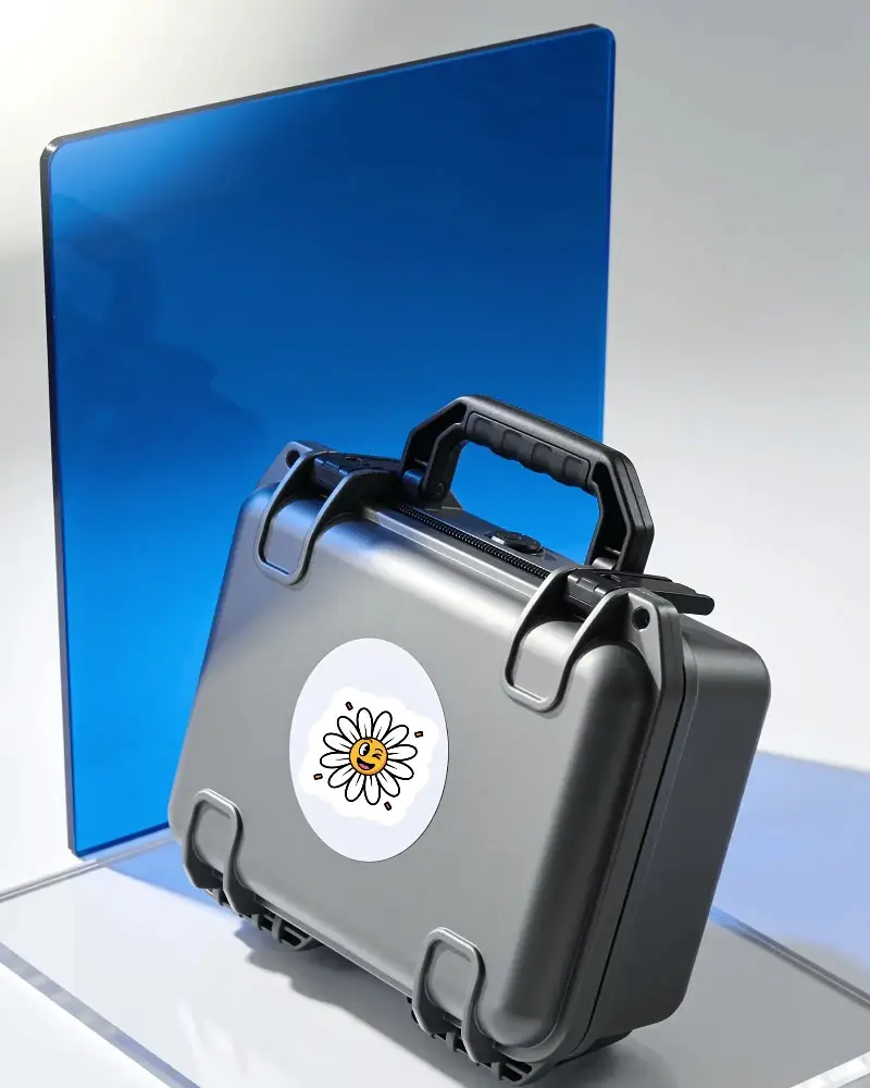 Durable Portable Hard Shell Protective Case With Round Sticker For Branding Or Logo Use