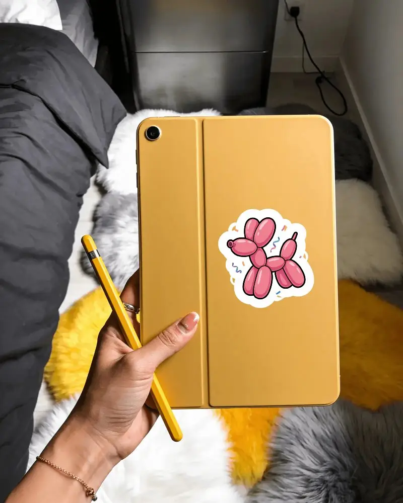 Customizable Sticker Mockup For Electronic Device Cover And Stylus Accessory For Digital Creativity