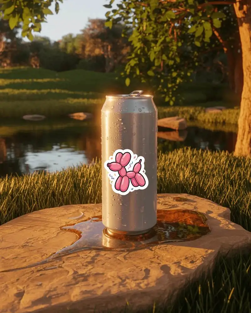 Fresh Cold Beverage Aluminum Can Outdoor Nature Mockup For Sticker Design