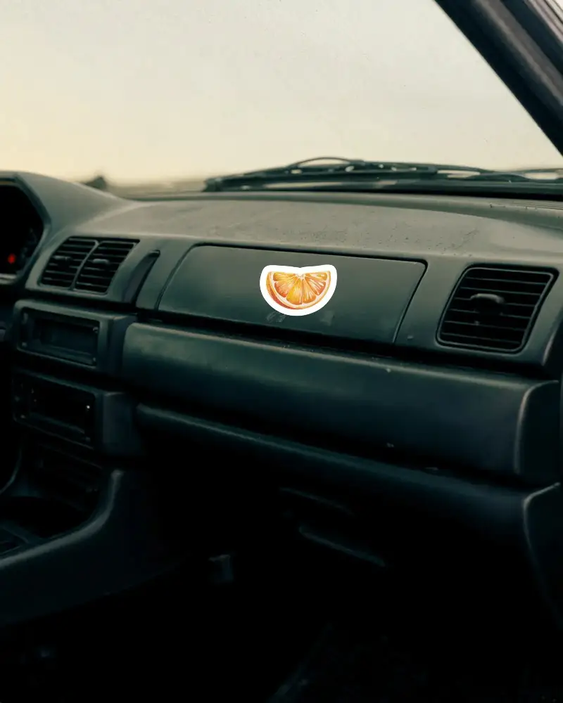 Realistic Car Sticker Mockup Template Vehicle Interior Design Presentation