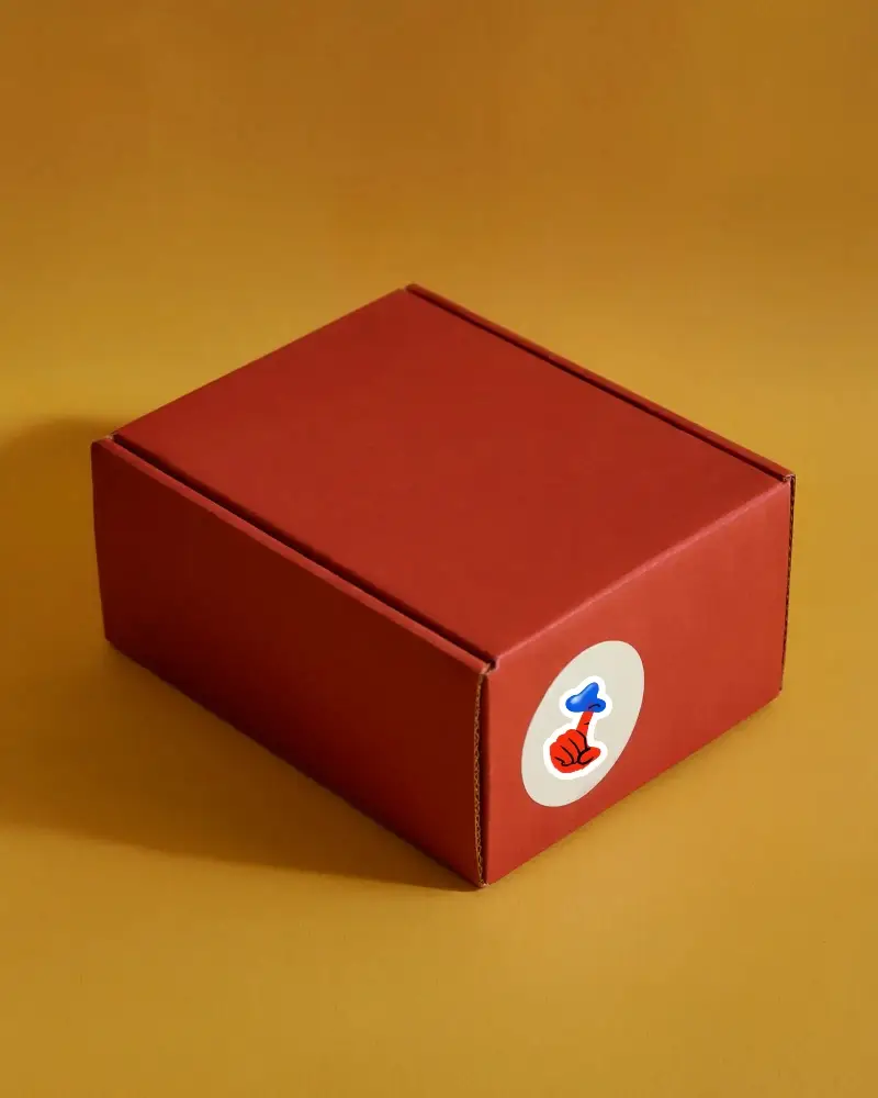 Custom Packaging Sticker Mockup For Branding And Marketing Purposes With Clean Design