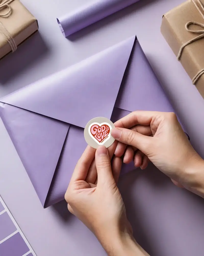 Stylish Round Sticker Mockup For Custom Branding And Product Packaging Design Display