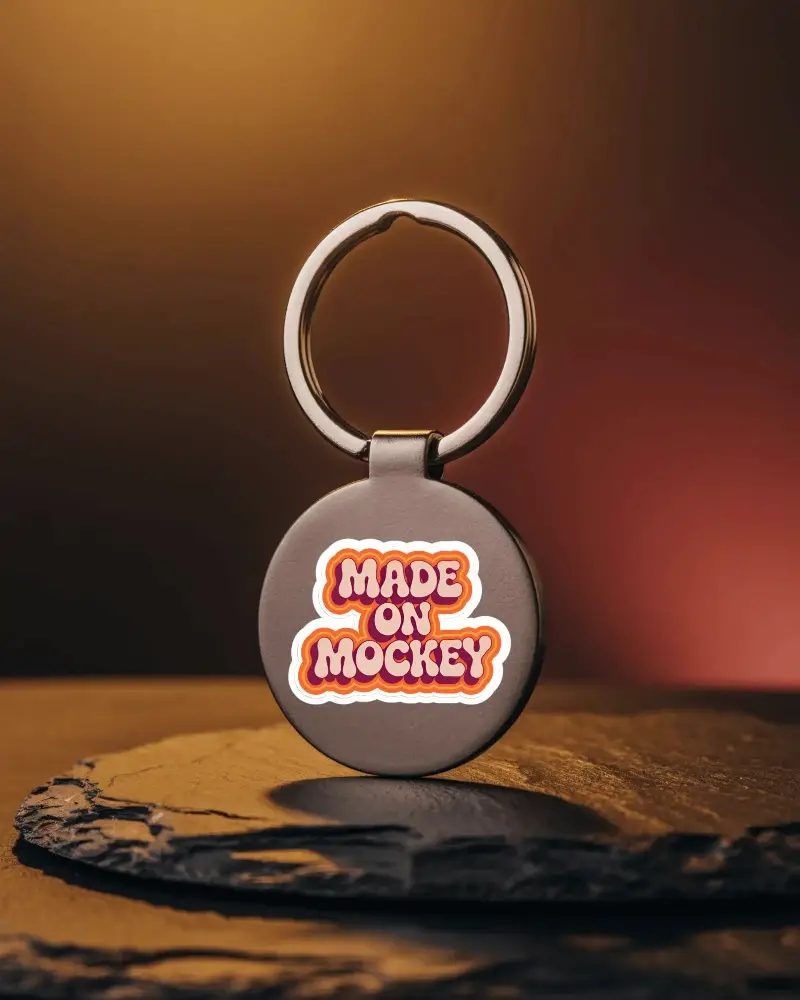 High Quality Round Sticker Mockup Metallic Finish Perfect For Custom Logo Or Brand Promotion