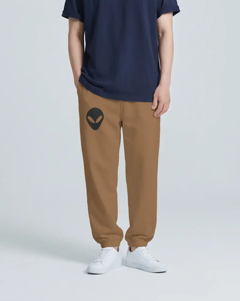 Comfortable Relaxed Fit Sweatpants Mockup With Elastic Waistband And Cuffed Ankles For Casual Wear