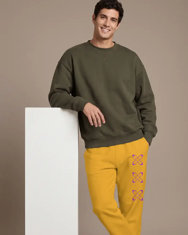Comfortable Relaxed Fit Men Sweatpants Mockup Casual Athletic Lounge Wear Travel Essential