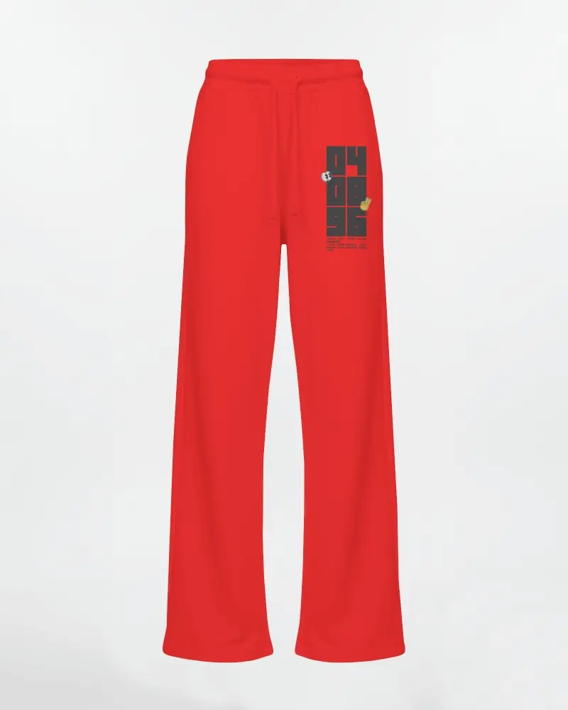 Minimal Studio Sweatpants Mockup Front View Product Shot With Elastic Waistband And Wide Leg Fit