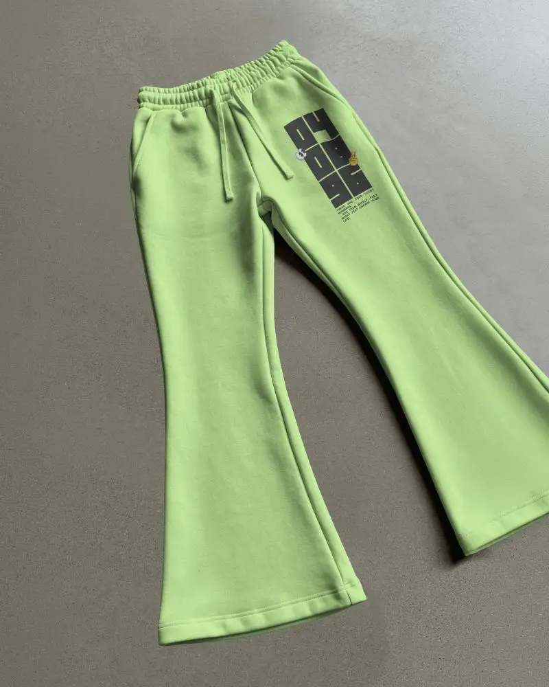 Angled Flat Lay Sweatpants Mockup Wide Leg Product Shot With Drawstring Waist And Soft Fabric