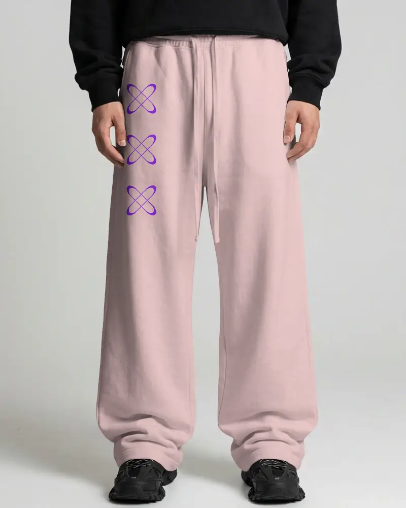 Comfy Wide Leg Sweatpants Mockup With Adjustable Waistband For Casual Streetwear Style