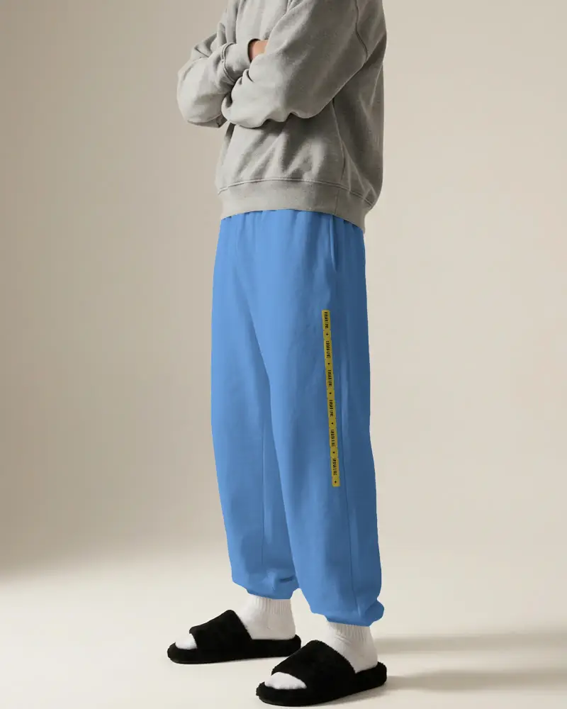 Cozy Relaxed Fit Sweatpants Mockup With Elastic Waistband For Comfortable Everyday Wear