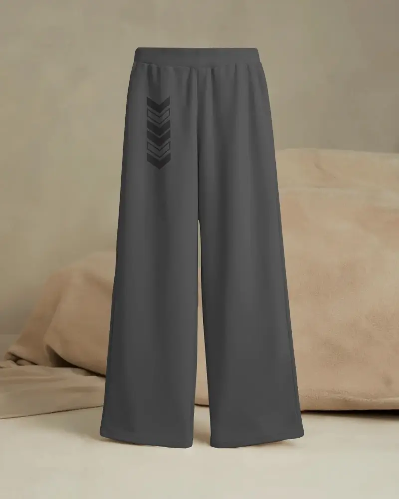 Comfy Wide Leg Sweatpants Mockup Elastic Waistband For Casual Loungewear And Relaxed Style