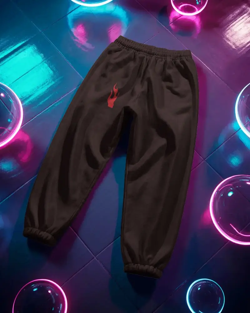 Comfortable Stretchy Elastic Waistband Standard Fit Unisex Sporty Casual Wear Sweatpants Mockup