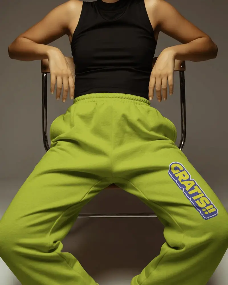 Comfortable Relaxed Fit Sweatpants Mockup For All Day Wear With Elastic Waistband Design