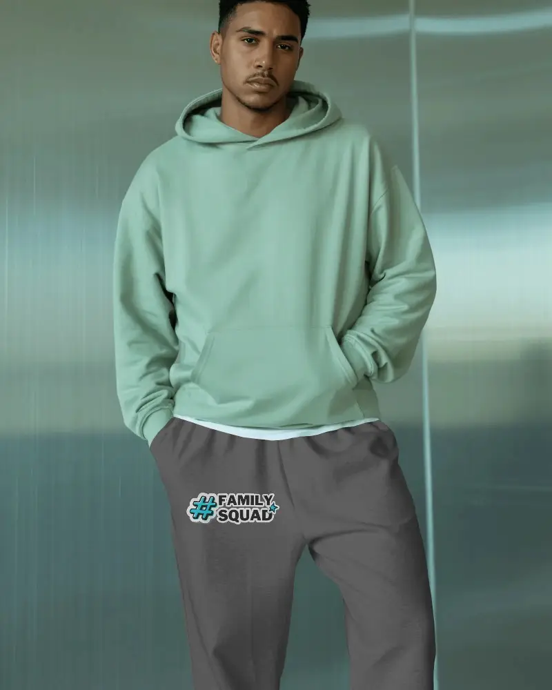 Comfortable Relaxed Fit Sweatpants Mockup With Elastic Waistband For Casual Streetwear Outfits